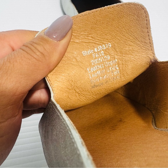 Madewell The Willa Silver Leather Mules Size 8 - Picture 8 of 13